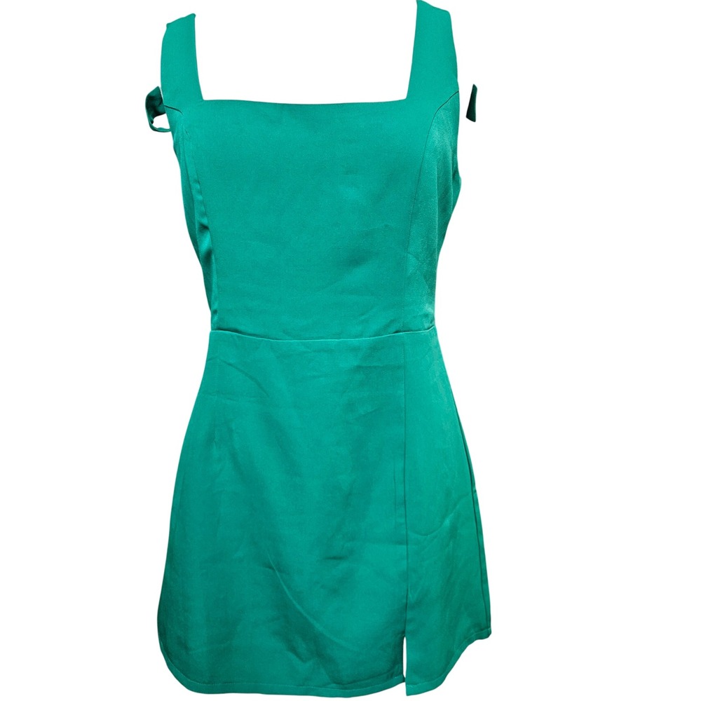 Lulus Your Sweetie Tie-Strap Mini Dress Women's Size L Green‎